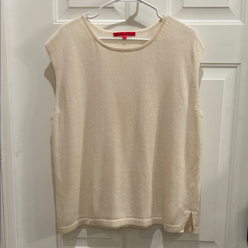 Chic Shamask Cream Top 70% Linen 30 % Silk